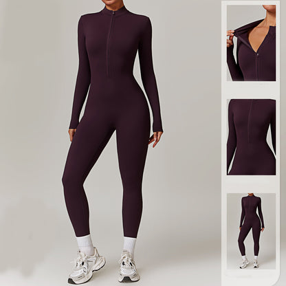 Long-Sleeve Yoga Jumpsuit