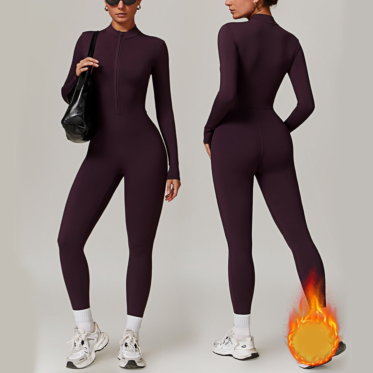 Long-Sleeve Yoga Jumpsuit