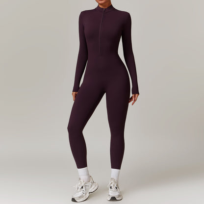 Long-Sleeve Yoga Jumpsuit