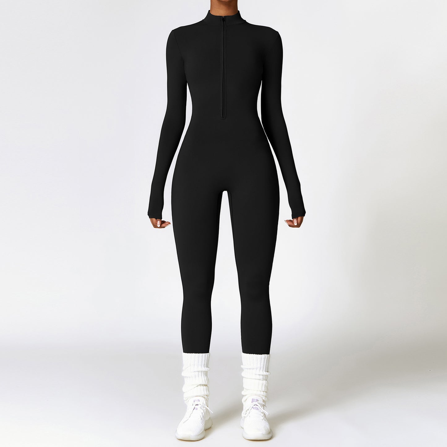 Long-Sleeve Yoga Jumpsuit