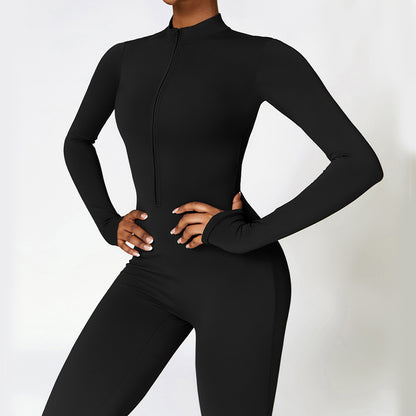 Long-Sleeve Yoga Jumpsuit