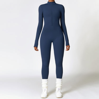 Long-Sleeve Yoga Jumpsuit