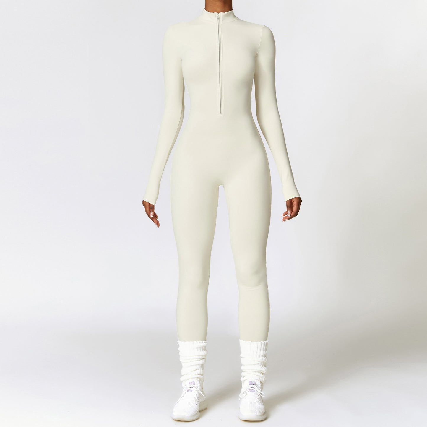 Long-Sleeve Yoga Jumpsuit