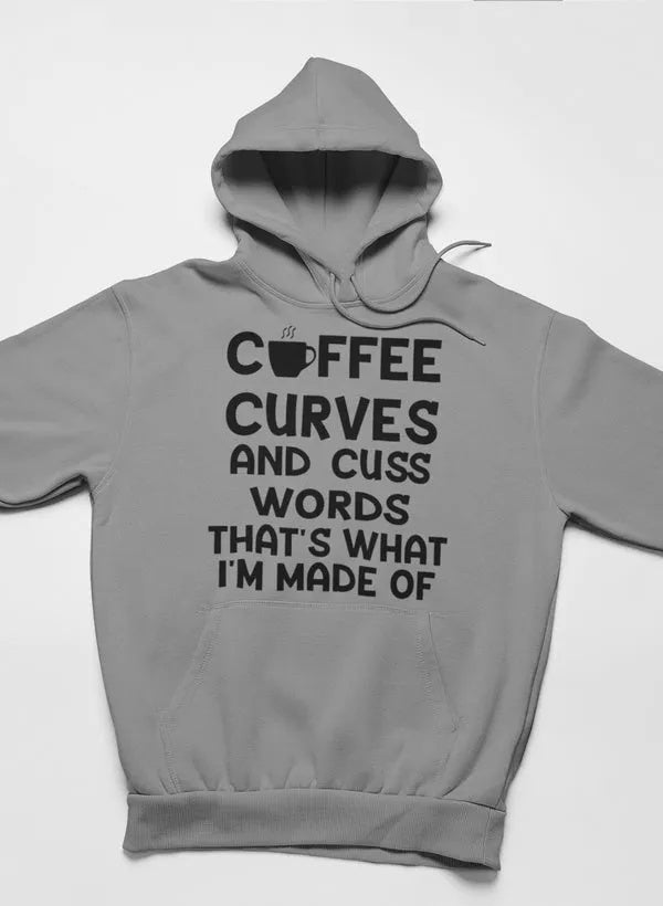 Coffee, Curves & Cuss Words Hoodie