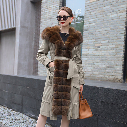 StylishPeople™ Long Fur Coat with Detachable Rex Rabbit Liner - Stylish People